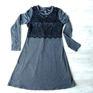 T-shirt Dress with Lace by Karen Kane | Size S